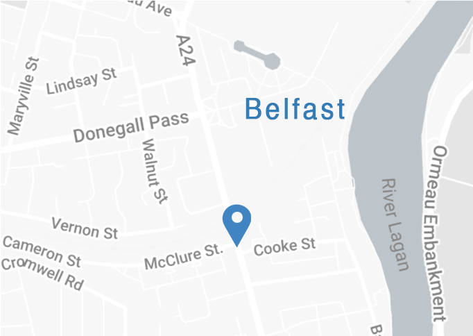 Belfast office map